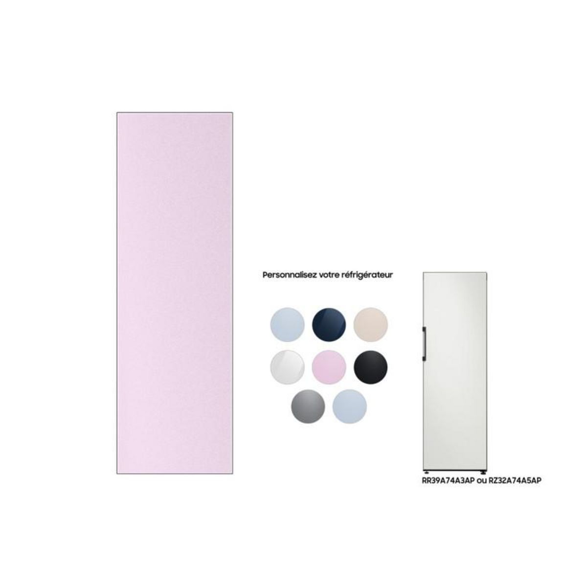 Samsung Façade Réfrigérateur et Congélateur Samsung 1 PORTE 60cm Cotta Lavender RA R23DAACLGG BESPOKE