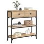 Voir la diapositive 3 : VIDAXL Table console chene sonoma 72,5x25x75 cm bois d'ingenierie