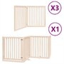 Voir la diapositive 2 : VIDAXL Barriere pour chien porte pliable 10 panneaux bois de peuplier