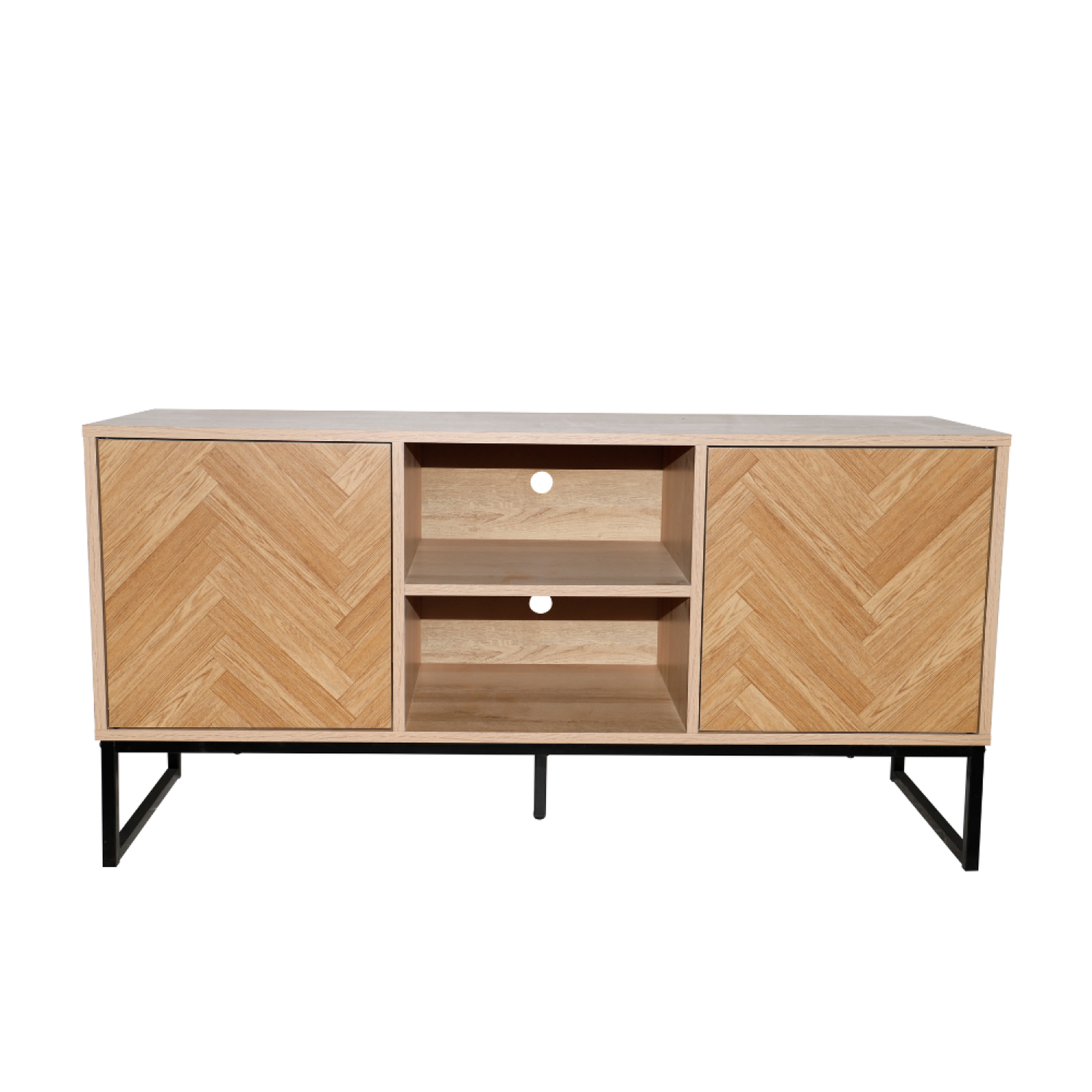 Voir la diapositive 1 : CONCEPT USINE Buffet 2 portes et 2 niches CHEVRON