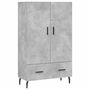 Voir la diapositive 2 : VIDAXL Buffet haut gris beton 69,5x31x115 cm bois d'ingenierie