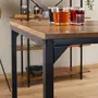 IDIMEX Table haute de bar LAMEGO mange-debout comptoir en métal avec plateau en fibres de bois, couleur brun rustique