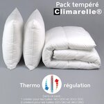 DODO Pack Climarelle® Thermorégulation couette TEMPEREE+oreiller. Coloris disponibles : Blanc