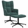 Voir la diapositive 2 : VIDAXL Chaise de relaxation avec tabouret Vert fonce Velours
