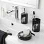 Voir la diapositive 2 : Paris Prix Distributeur de Savon Imprimé  Orbella  17cm Noir & Argent