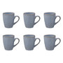 Voir la diapositive 1 : SECRET DE GOURMET Lot de 6 Mugs en Céramique  Seav  38cl Bleu