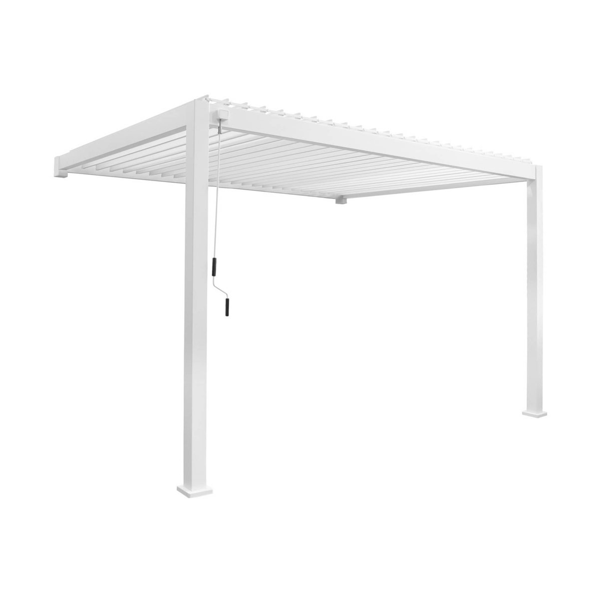 SWEEEK Pergola bioclimatique aluminium adossée lames orientables 4x3m Triomphe