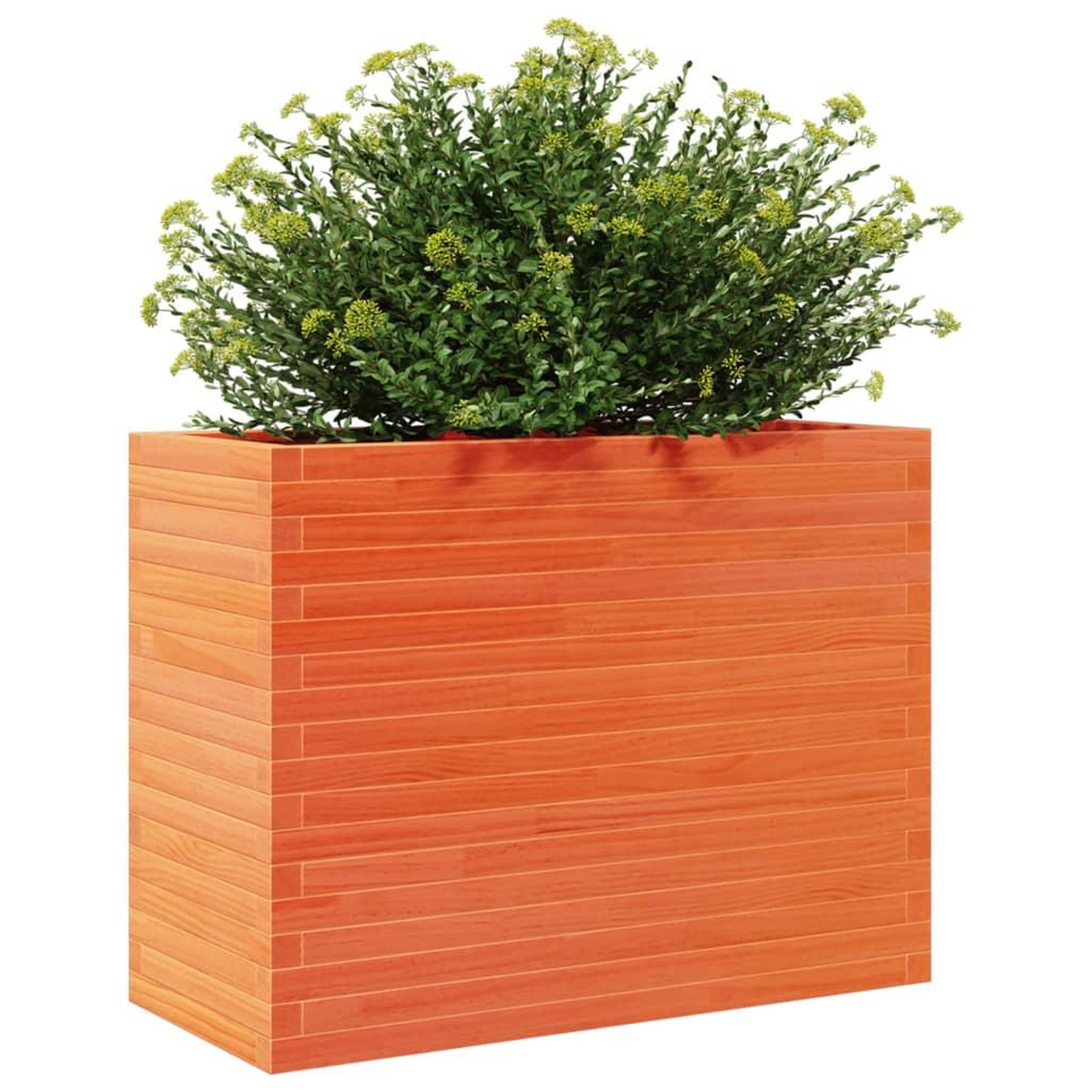 Voir la diapositive 4 : VIDAXL Jardiniere cire marron 90x40x68,5 cm bois de pin massif