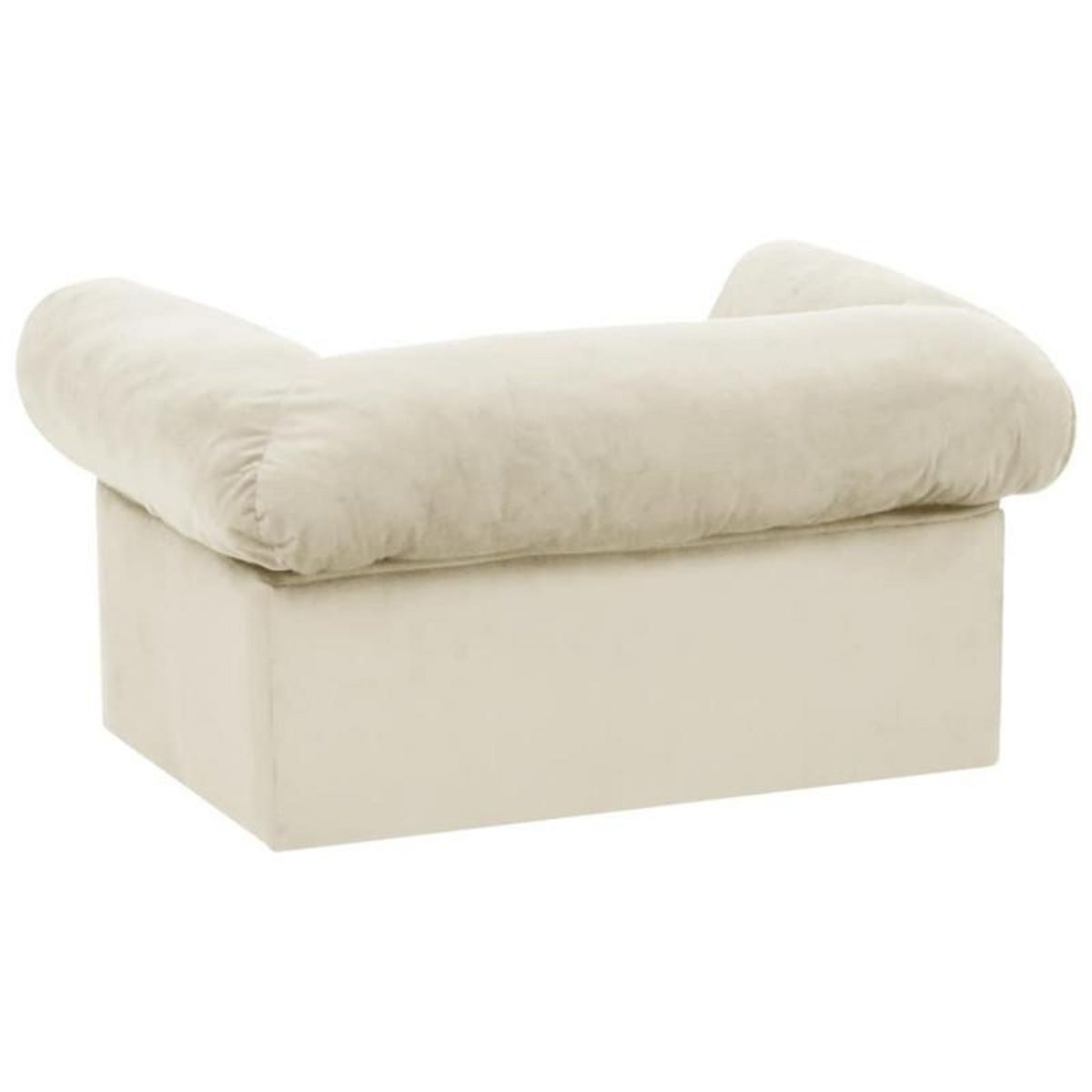 VIDAXL Canapé pour chien avec tiroir Crème 75x50x38 cm Peluche