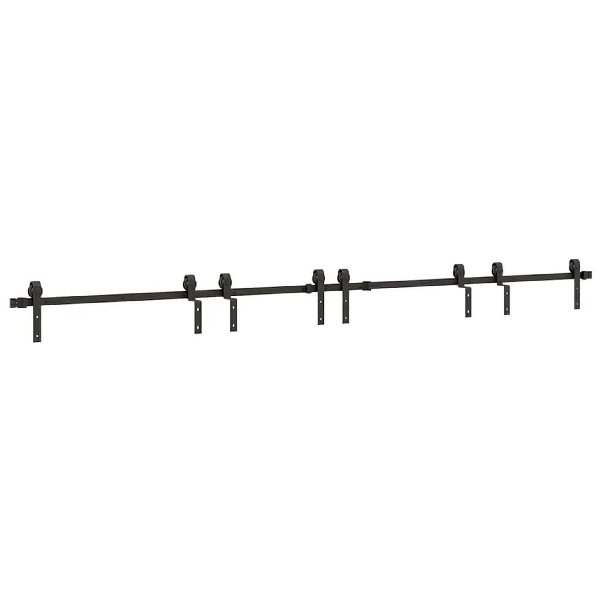 Voir la diapositive 2 : VIDAXL Kit de quincaillerie de porte coulissante 366 cm acier noir