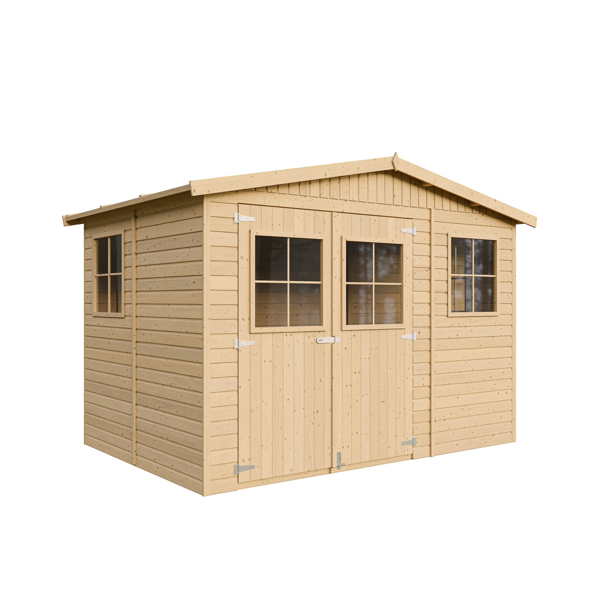 TIMBELA Abri de Jardin en Bois - H226x324x216 cm/6 m² M334