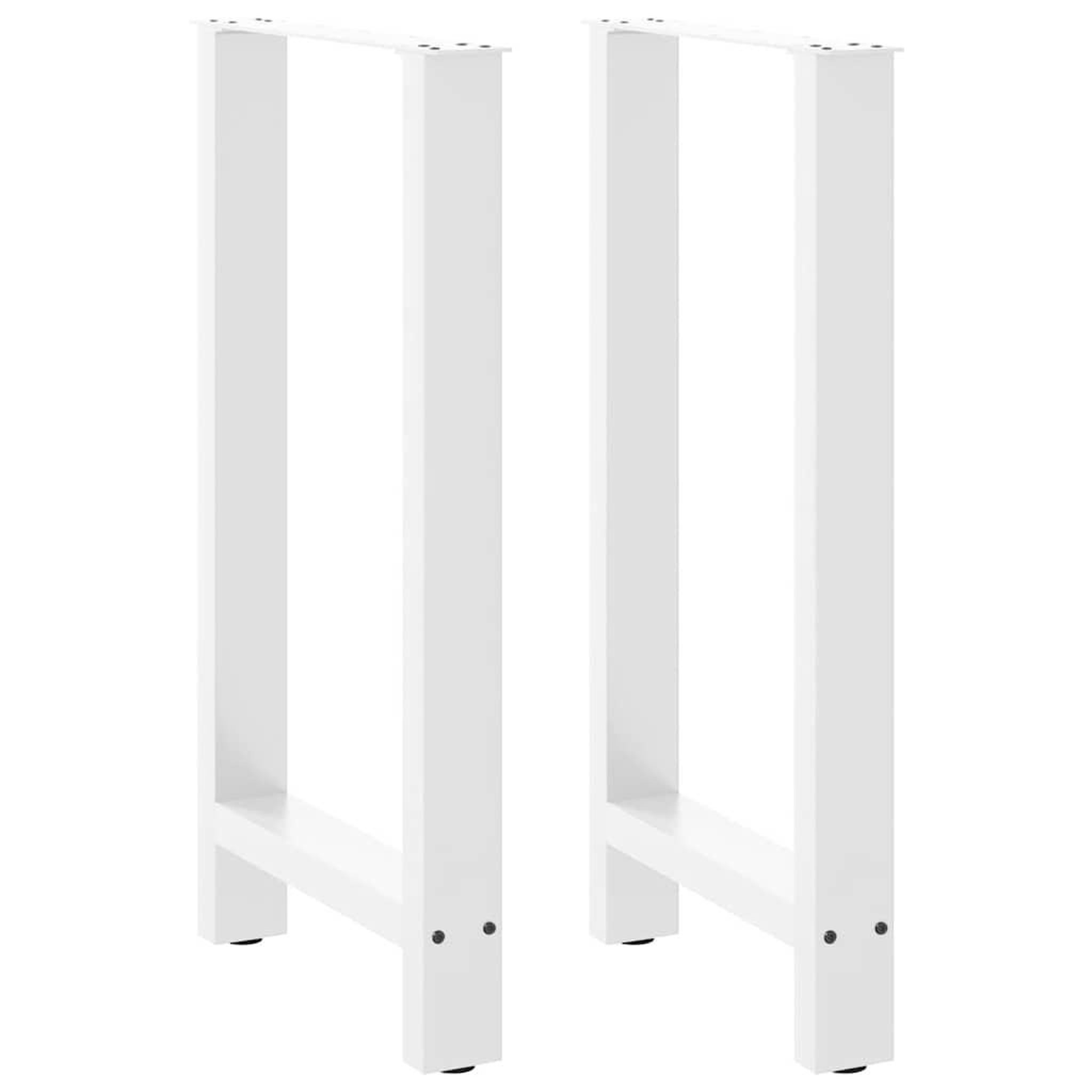 VIDAXL Pieds de table basse blanc 2 pcs 40x(90-91) cm acier