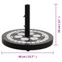 Voir la diapositive 6 : VIDAXL Base de parasol noir et blanc rond 12 kg