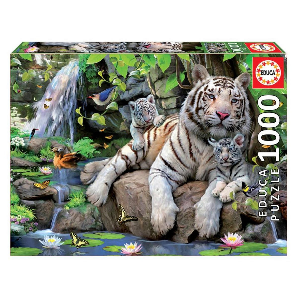 EDUCA puzzle 1000 pieces tigres blancs du bengale