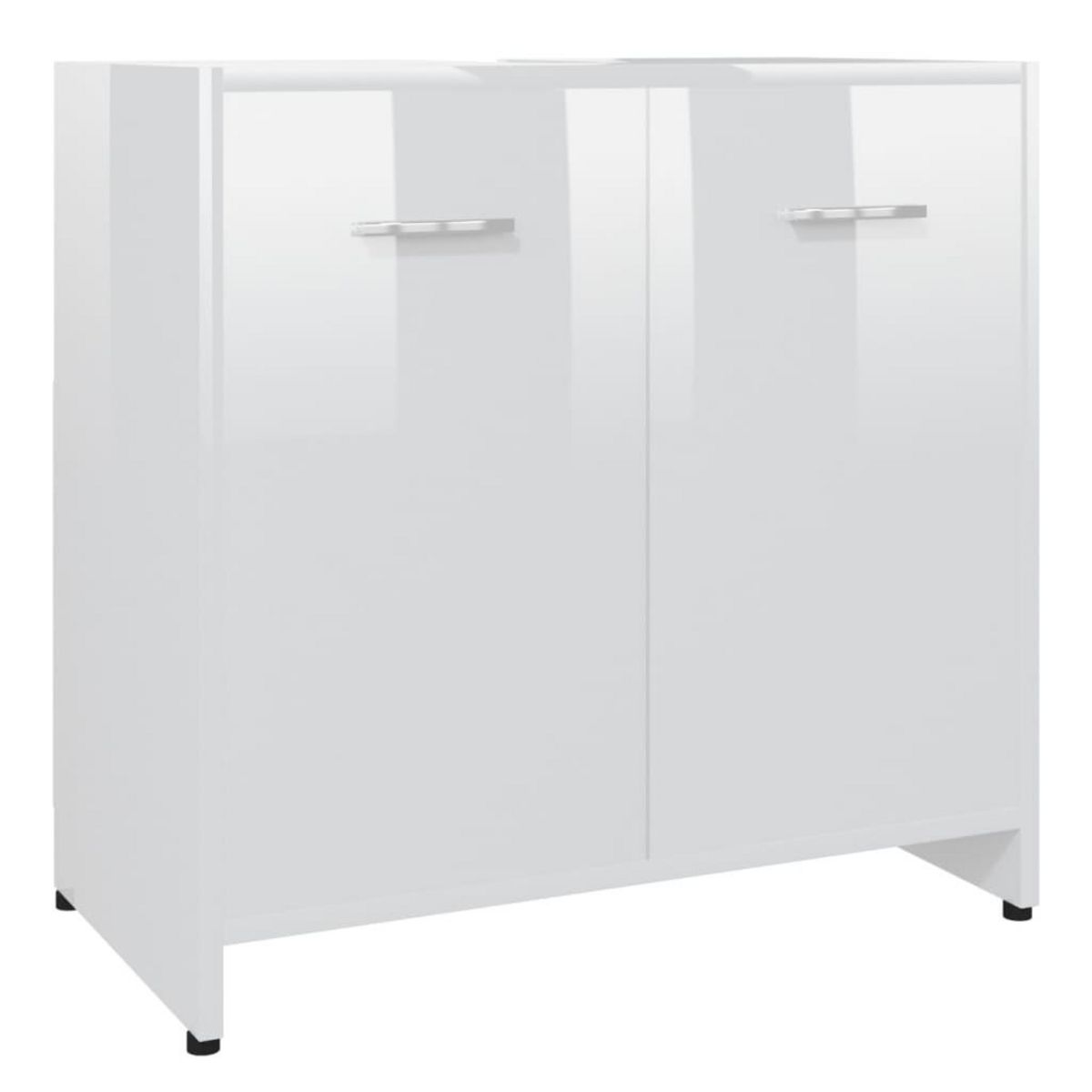 VIDAXL Armoire de salle de bain Blanc brillant Bois d'ingenierie