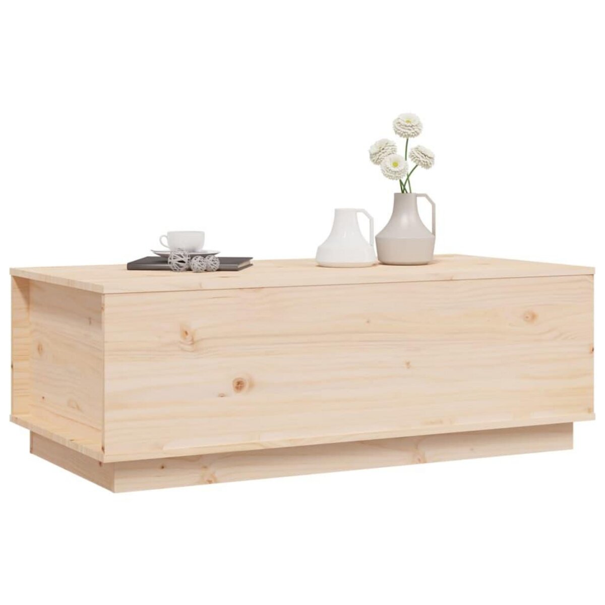 VIDAXL Table basse 100x50x35 cm Bois massif de pin