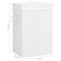 Voir la diapositive 6 : VIDAXL Panier a linge avec 2 sections bambou blanc 72 L
