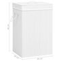 Voir la diapositive 6 : VIDAXL Panier a linge avec 2 sections bambou blanc 72 L