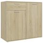 Voir la diapositive 2 : VIDAXL Buffet chene sonoma 80x36x75 cm bois d'ingenierie