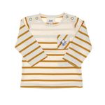 ELLE EST OU LA MER T shirt  à Rayures Garçon EOM Eloris2. Coloris disponibles : Jaune