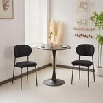 LISA DESIGN Rosita - lot de 4 chaises - en tissu - gris anthracite. Coloris disponibles : Gris