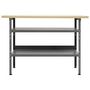 Voir la diapositive 2 : VIDAXL Etabli Gris 120x60x85 cm Acier