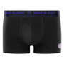 Voir la diapositive 4 : SERGE BLANCO Lot de 4 boxers homme en coton Class uni ceinture colorée