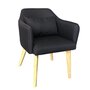 Voir la diapositive 2 : Paris Prix Lot de 2 Fauteuils Scandinave en Tissu  Delante  67cm Noir