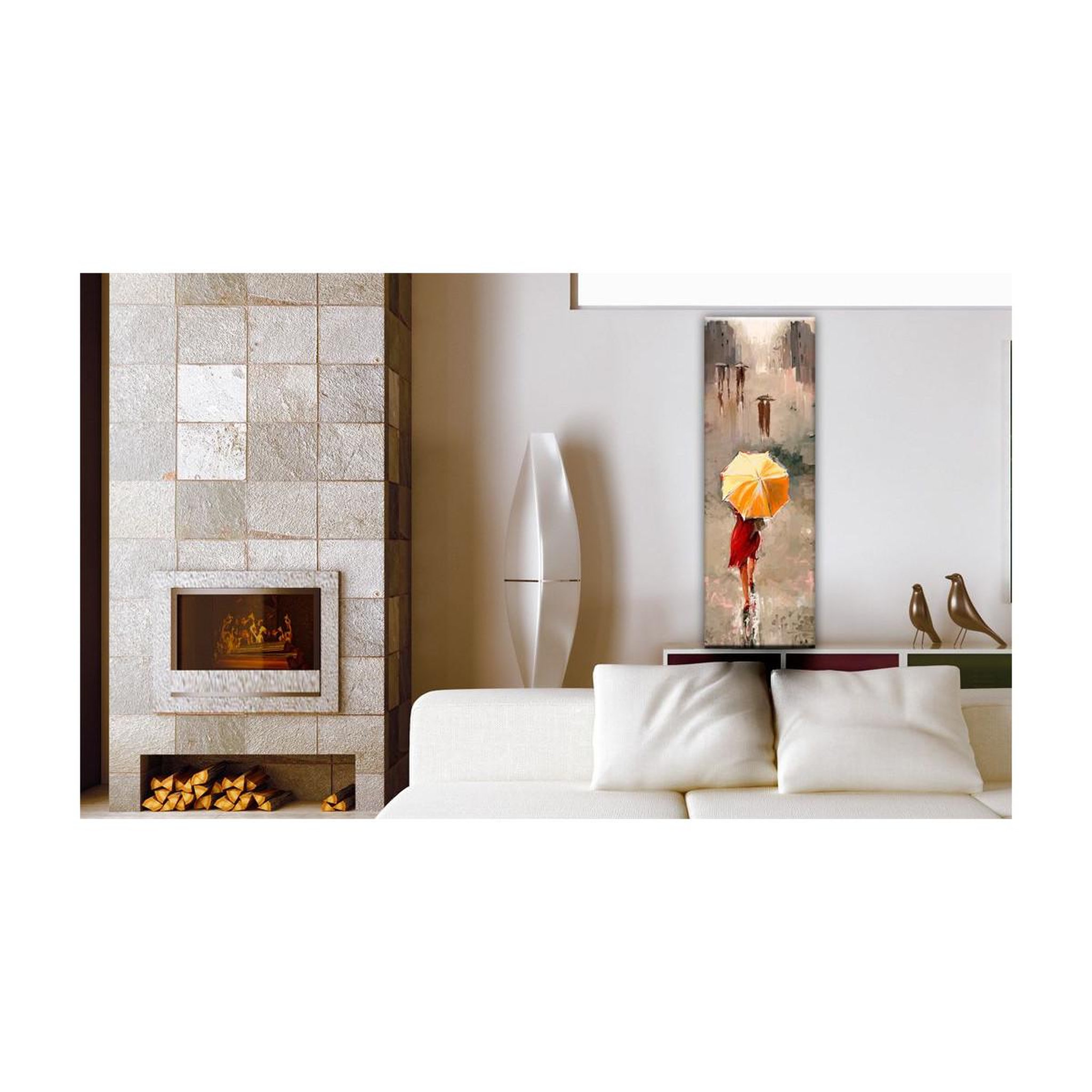 Voir la diapositive 2 : Paris Prix Tableau imprimé  beauty in the rain  40x120cm