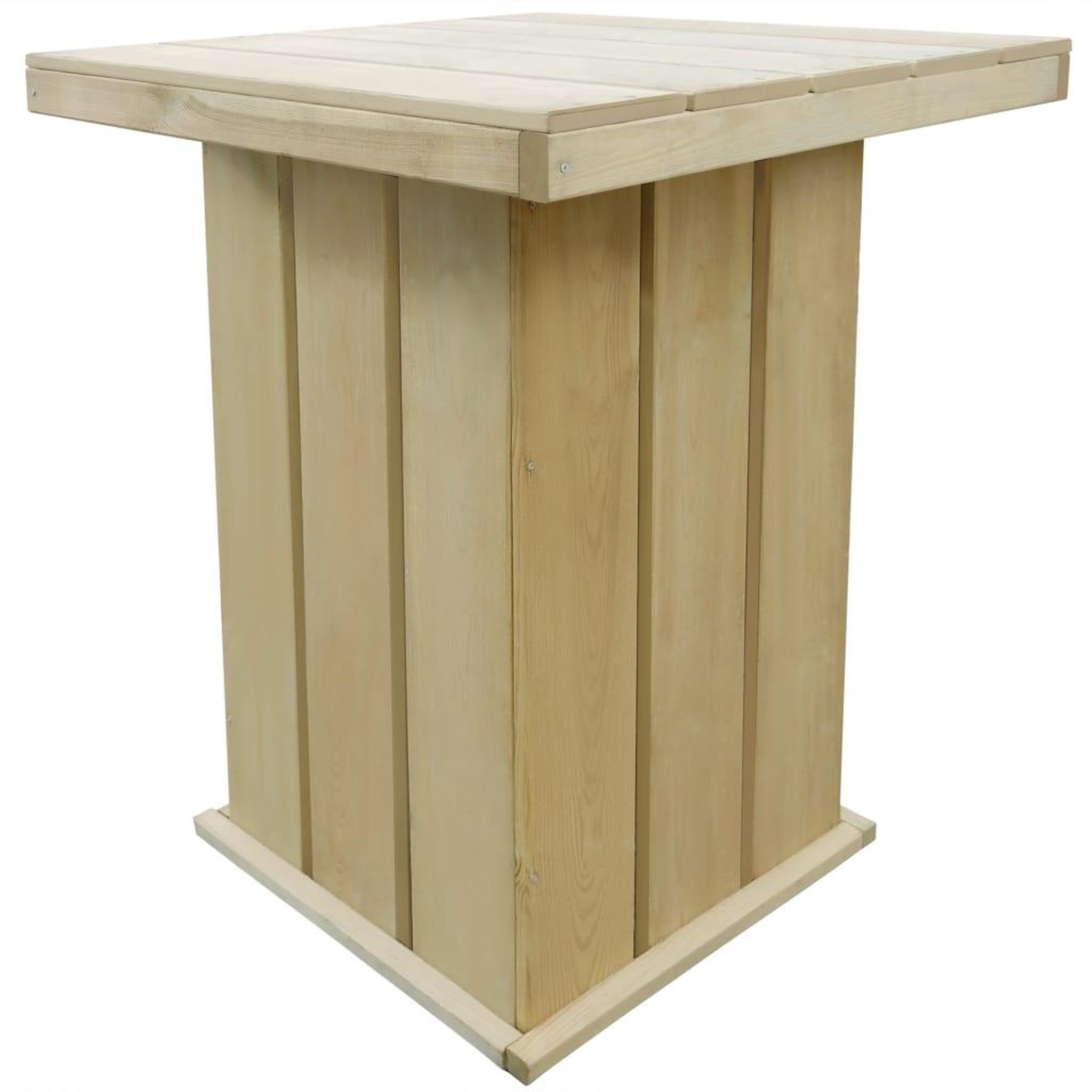 Voir la diapositive 1 : VIDAXL Table de bar 75x75x110 cm Pin impregne