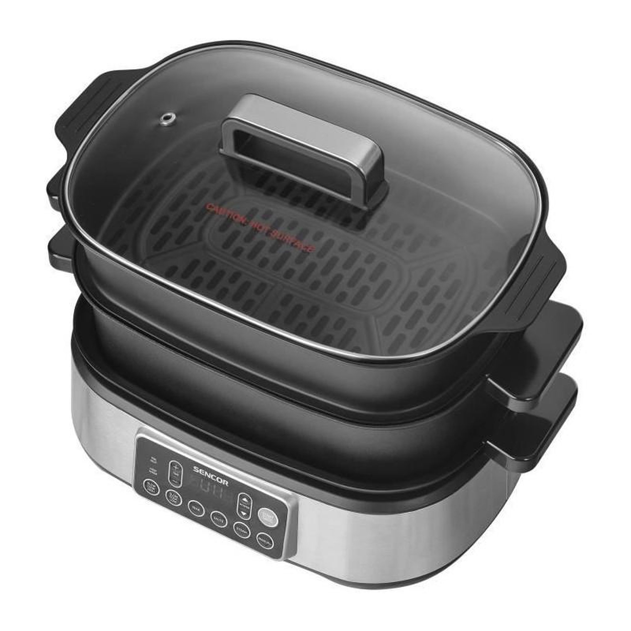 Voir la diapositive 5 : SENCO Mijoteuse et grill multifonction - SENCOR - SPR 6300BK - 6 L - Noir