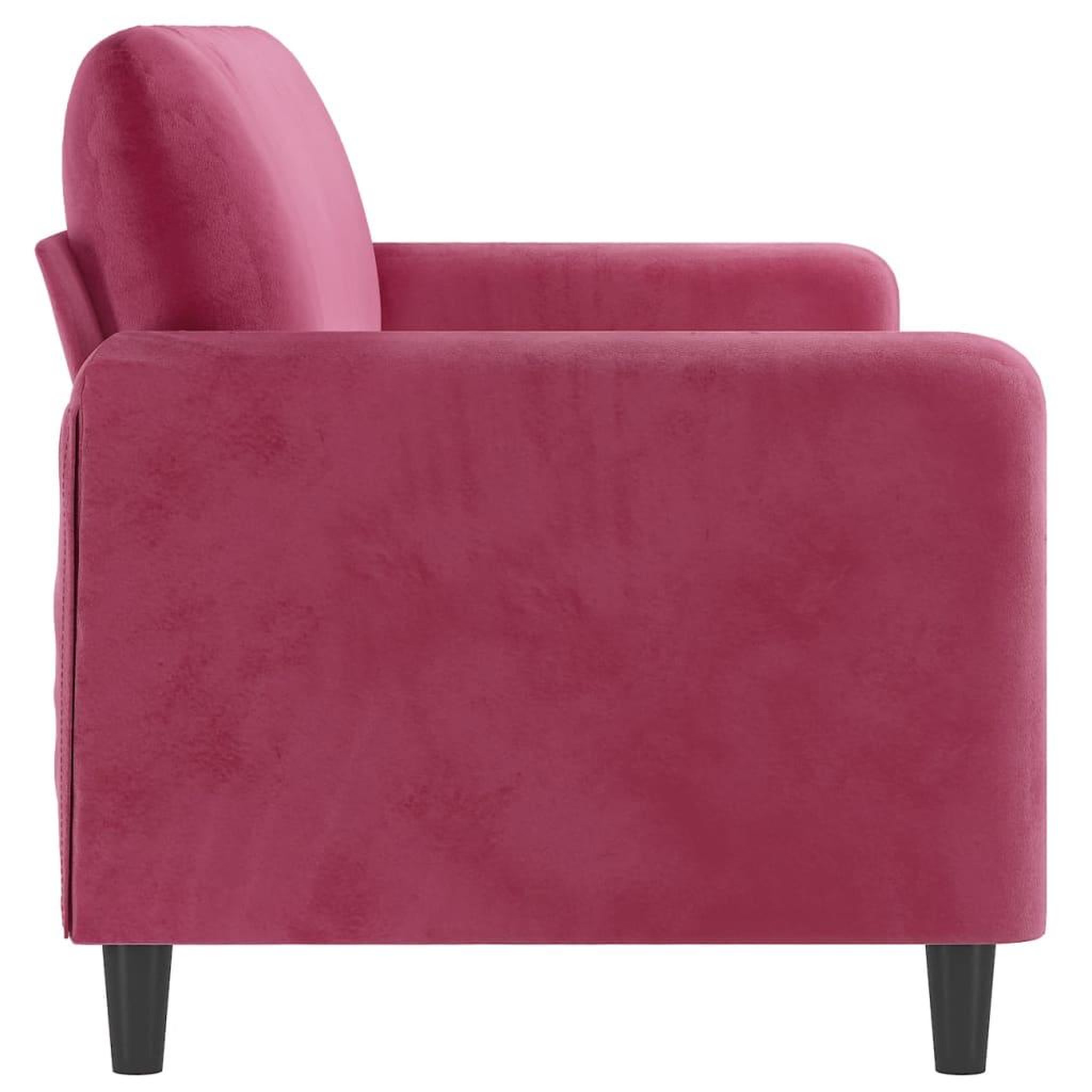 Voir la diapositive 4 : VIDAXL Canape a 3 places Rouge bordeaux 180 cm Velours