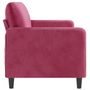 Voir la diapositive 4 : VIDAXL Canape a 3 places Rouge bordeaux 180 cm Velours