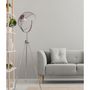 Voir la diapositive 2 : GLOBO Lampadaire design vintage Moniga - H. 178 cm - Gris chromé