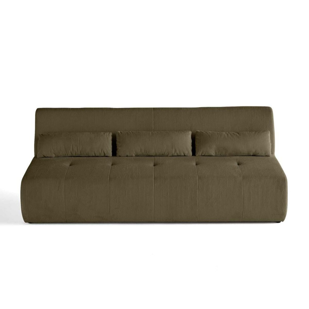 LISA DESIGN Onyx - canapé droit 3 places - en velours côtelé