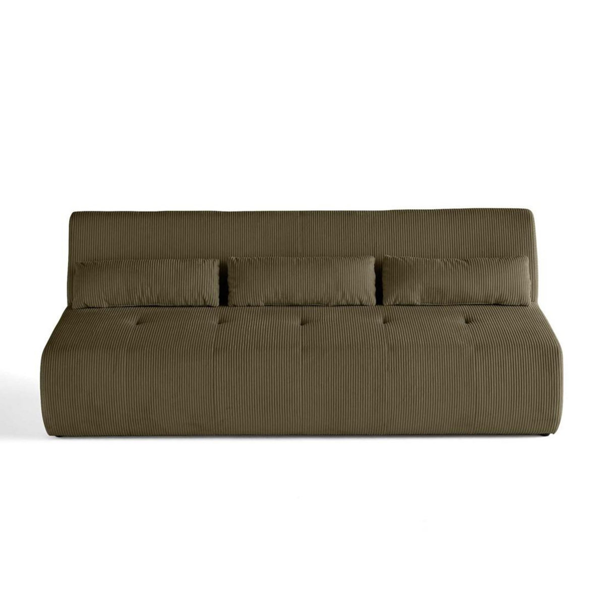 LISA DESIGN Onyx - canapé droit 3 places - en velours côtelé