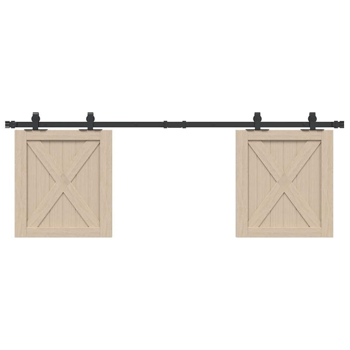 VIDAXL Kit de porte d'armoire coulissante 152 cm acier au carbone
