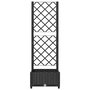 Voir la diapositive 4 : VIDAXL Jardiniere avec treillis Noir 40x40x121,5 cm PP