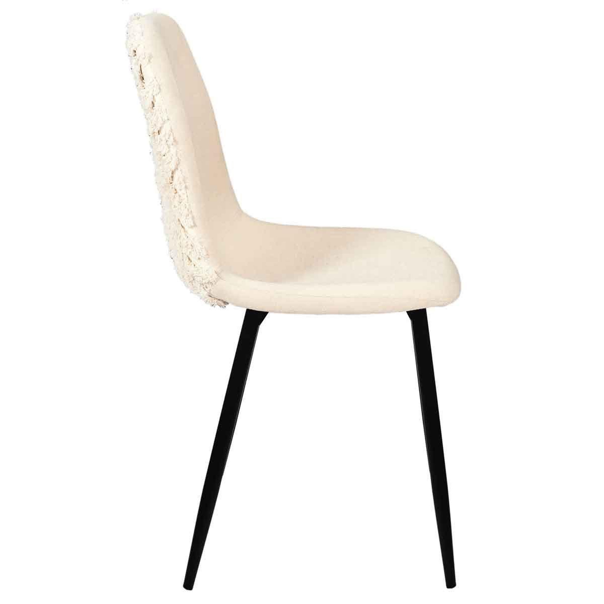 Voir la diapositive 4 : The Home Deco Factory Lot de 4 chaises design  mora  86cm beige & noir