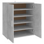 Voir la diapositive 2 : VIDAXL Armoire a chaussures Gris beton 60x35x70 cm Bois d'ingenierie