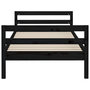 Voir la diapositive 5 : VIDAXL Cadre de lit sans matelas noir 90x200 cm bois de pin massif