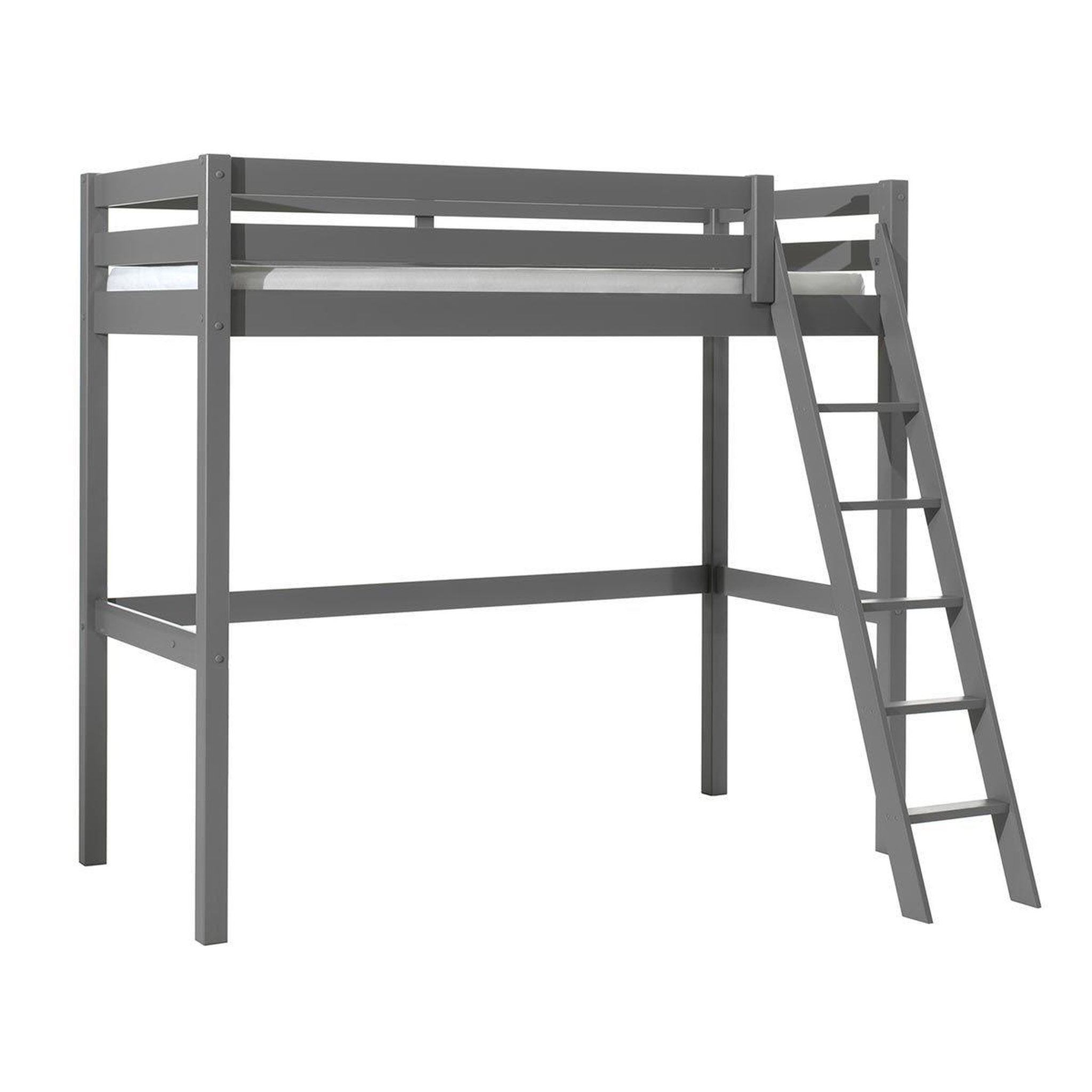 Voir la diapositive 1 : Paris Prix Lit mezzanine enfant  pino  90x200cm gris
