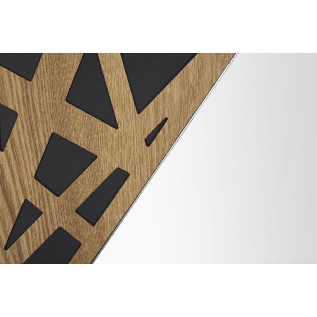 Paris Prix Miroir Mural Déco  Angle  90cm Naturel & Noir