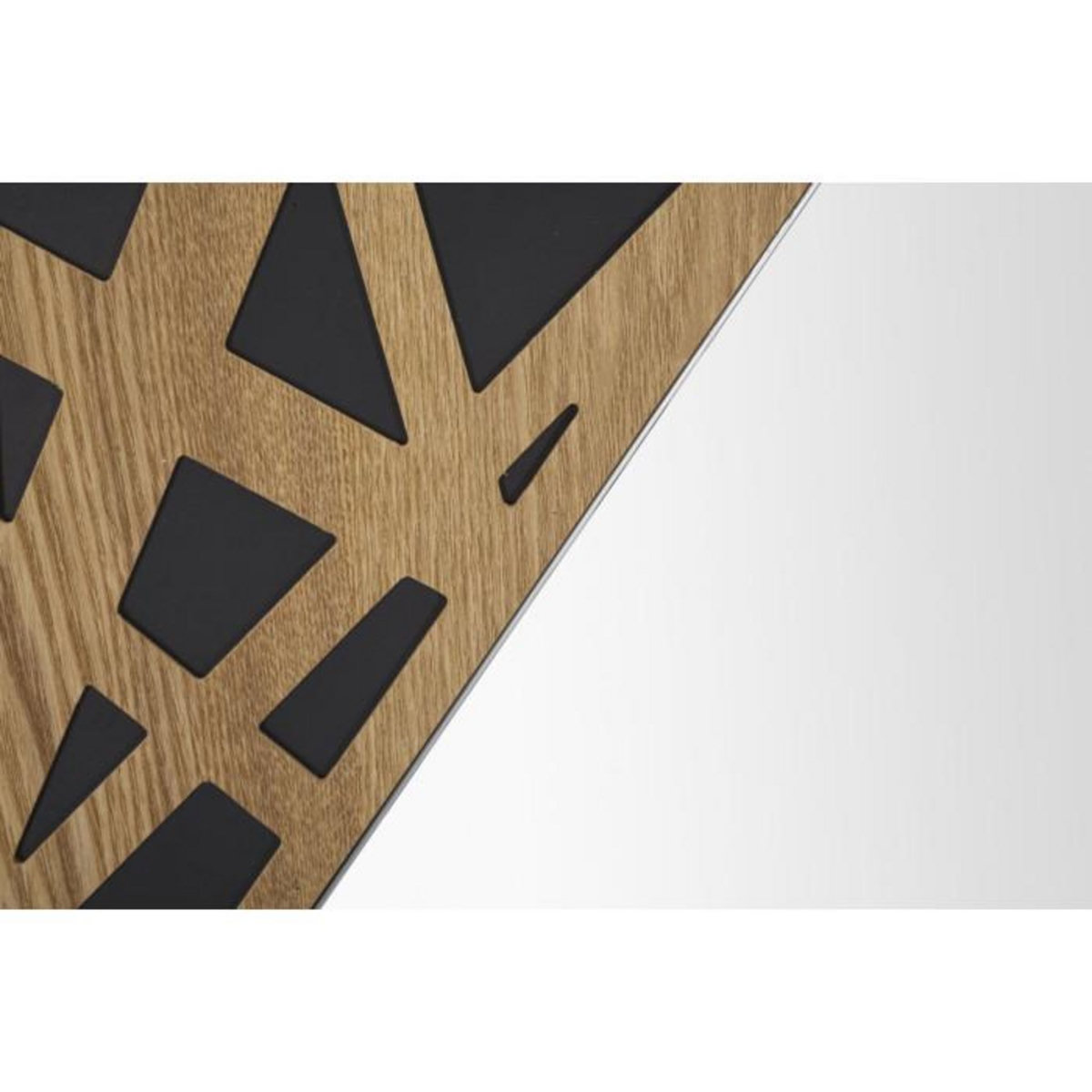 Paris Prix Miroir Mural Déco  Angle  90cm Naturel & Noir