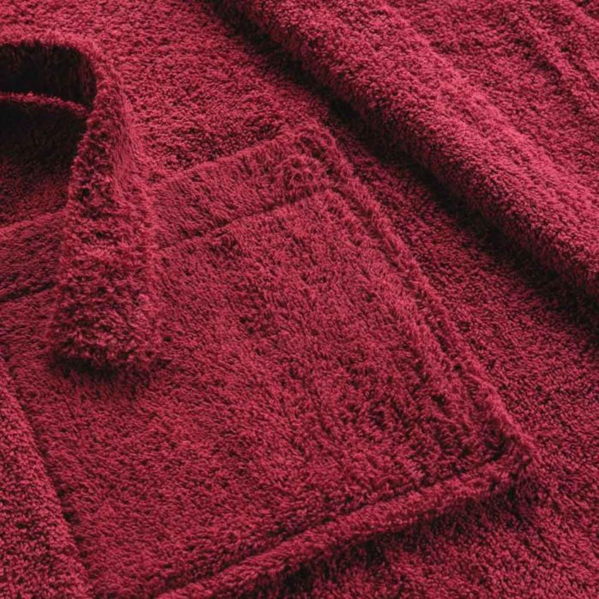 Paris Prix Peignoir Col Châle en Coton  Tendresse  Rubis