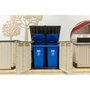 Voir la diapositive 2 : Keter Coffre de rangement extérieur KETER en résine 1200 litres Beige et marron - Range Poubelles ou vélo
