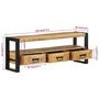 Voir la diapositive 6 : VIDAXL Meuble TV 120x30x45 cm Bois massif de manguier