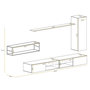 Voir la diapositive 3 : Paris Prix Ensemble Meuble TV Design  Switch IV  300cm Blanc & Noir