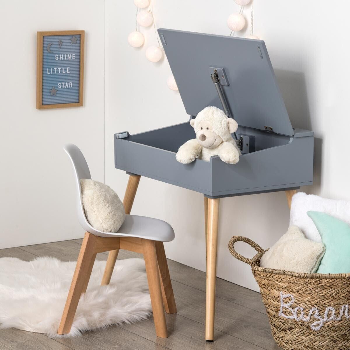 ATMOSPHERA Bureau Pupitre écolier enfant en bois JOY