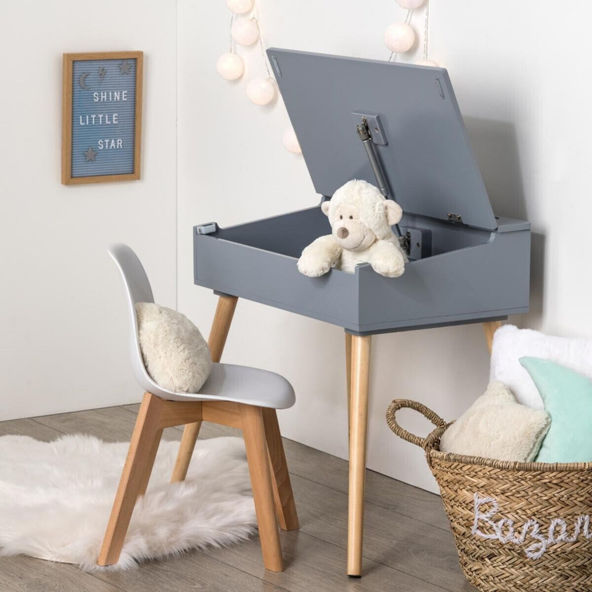 ATMOSPHERA Bureau Pupitre écolier enfant en bois JOY